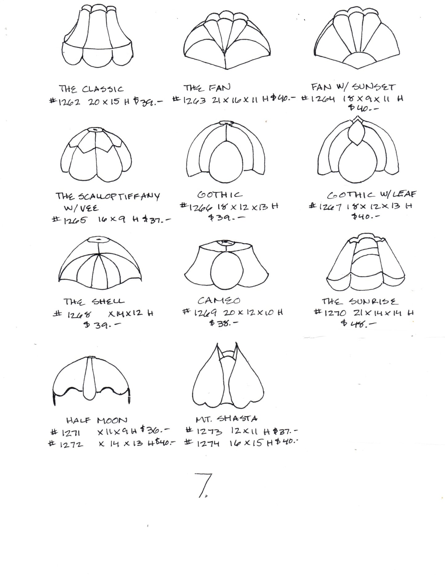 Victorian Lampshade Frame Catalog