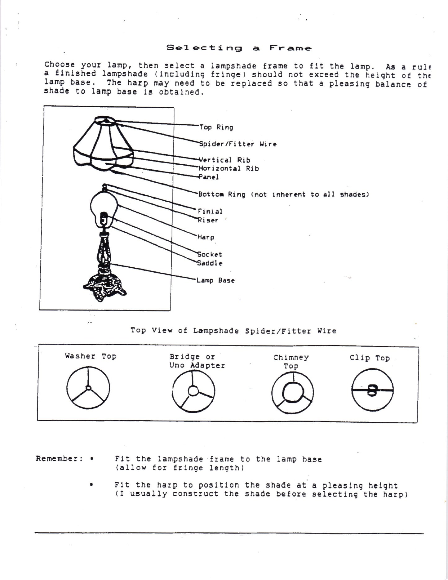 Victorian Lampshade Frame Catalog
