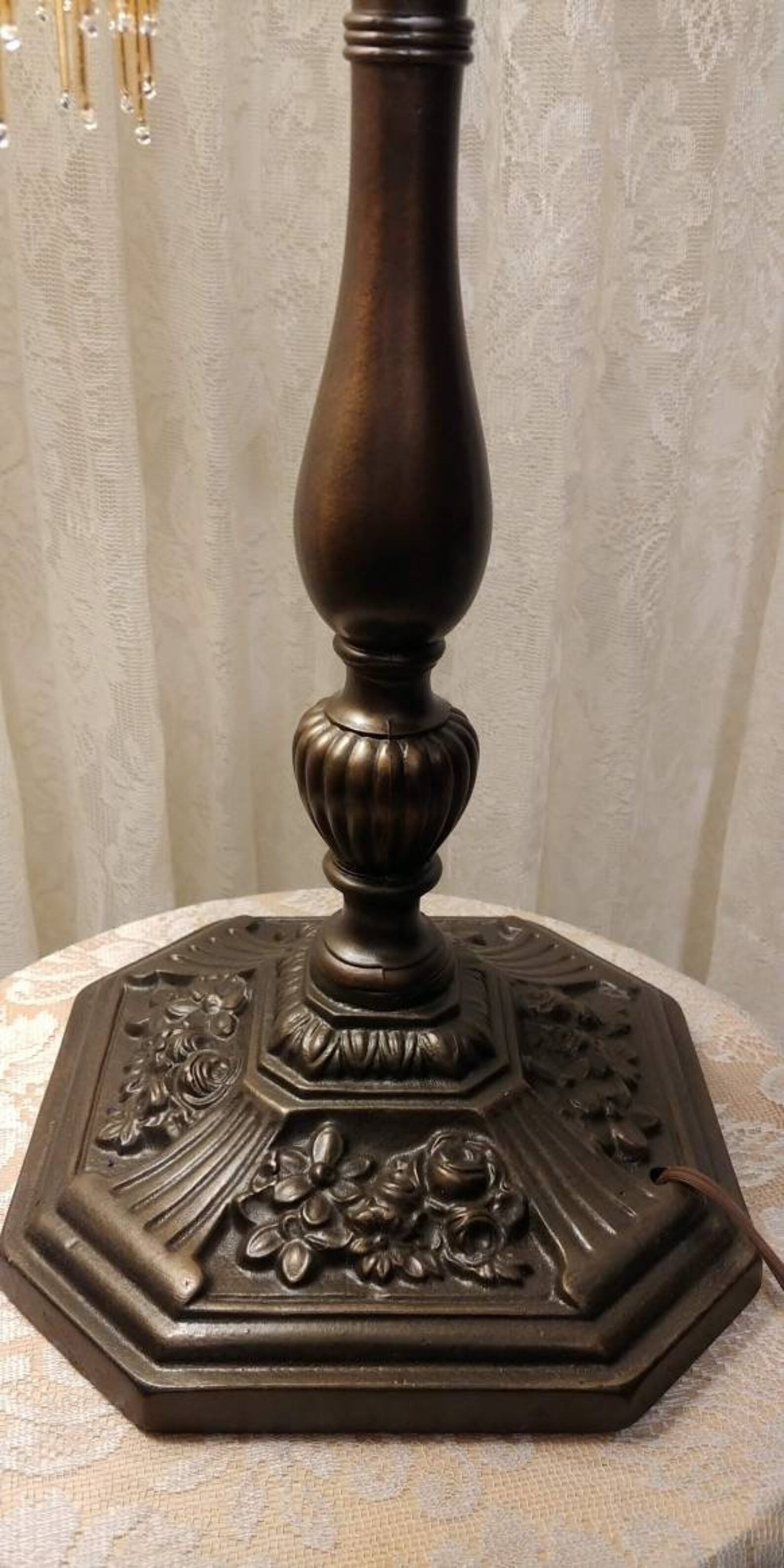 Golden Parrott Vintage Table Bridge Lamp and Shade