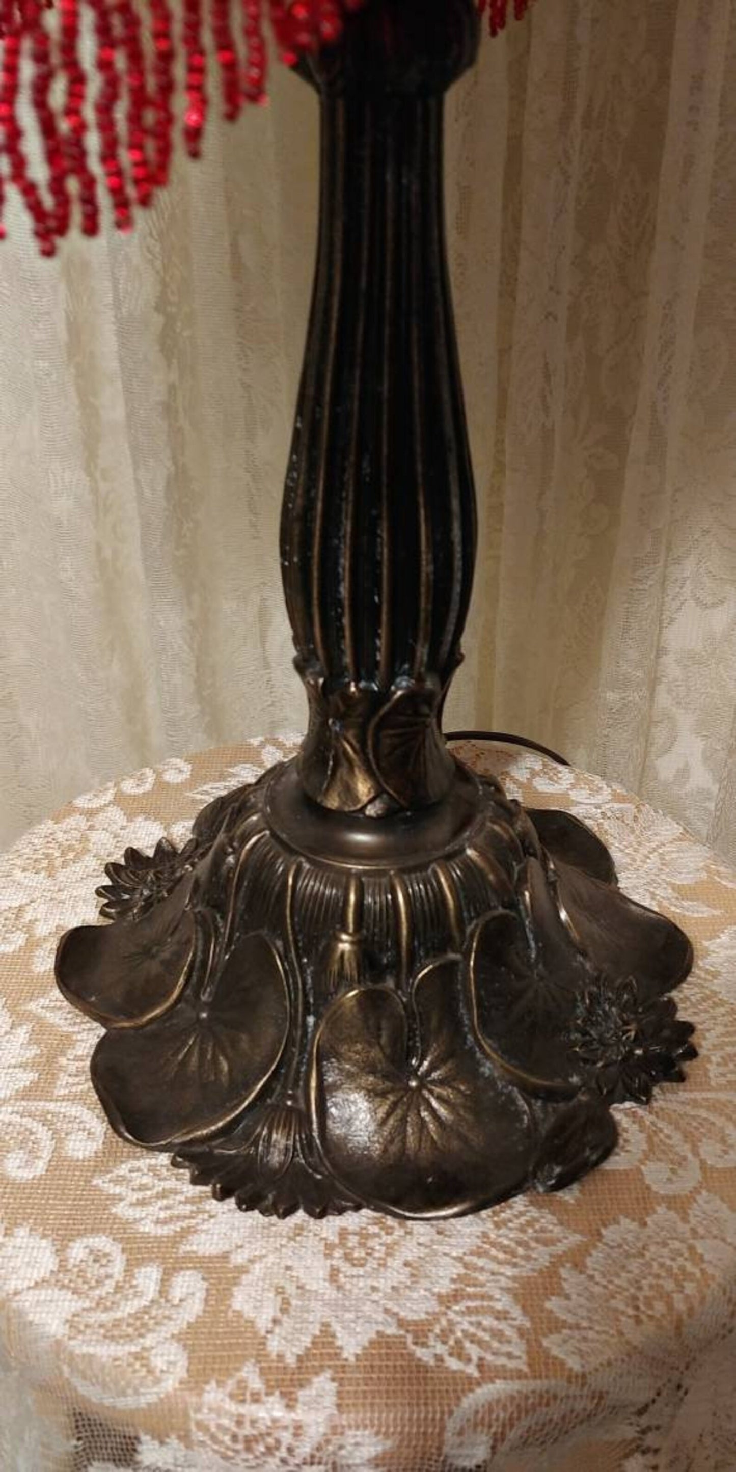 Red Vintage Style Lamp and Shade