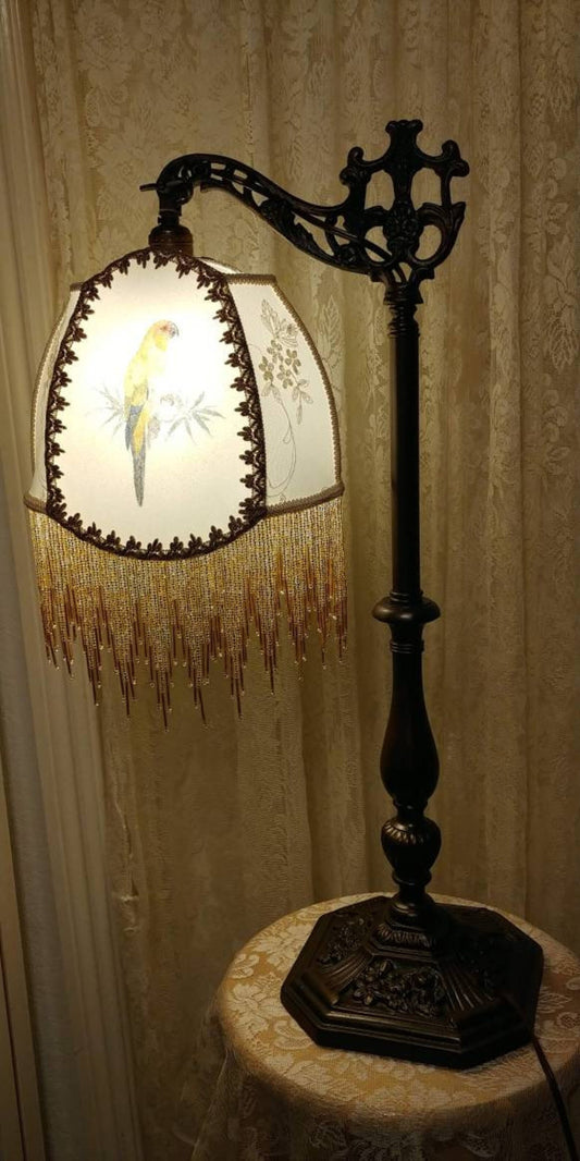 Golden Parrott Vintage Table Bridge Lamp and Shade